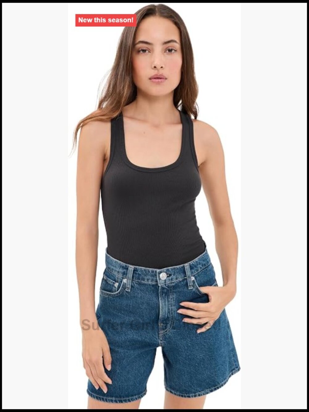 Women's Sleeveless Ribbed Tank Top Lightweight TENCEL Lyocell Stretch